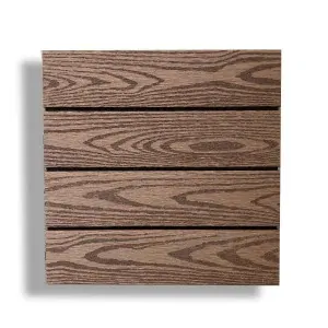 WPC decking tile WOOD 30 x 30cm -coffee