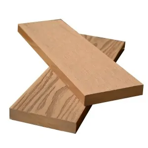 3D WPC solid end cover board 1,7 x 9 x 360cm - light coffee