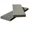 3D WPC solid end cover board 1,7 x 9 x 360cm - light grey
