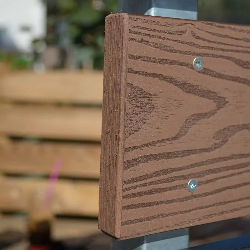 WPC fencing ending caps 2 x12cm - coffee