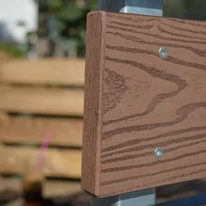 WPC fencing ending caps 2 x12cm - coffee