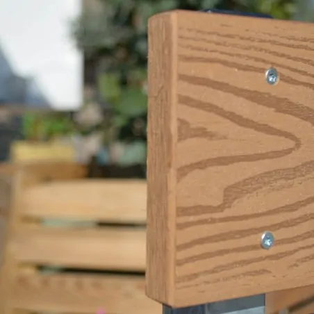 WPC fencing ending caps 2 x12cm - light coffee