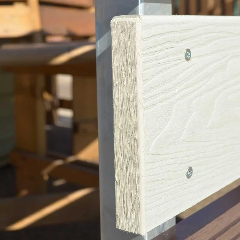 WPC fencing ending caps 2 x12cm - off white