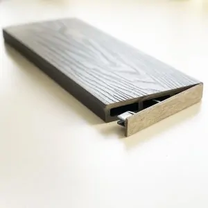 WPC fencing ending caps 2 x12cm - light grey