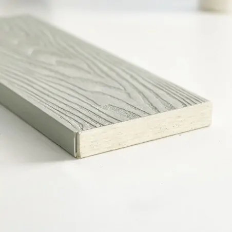 WPC fencing ending caps 2 x12cm - off white