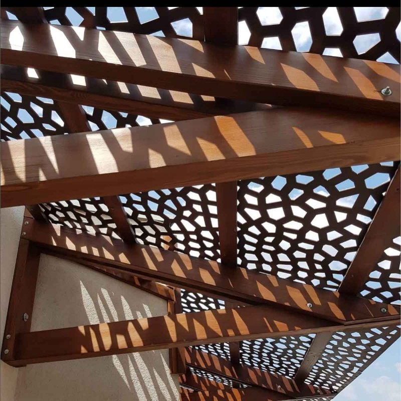 PP Mosaic trellis 100 x 200cm coffee