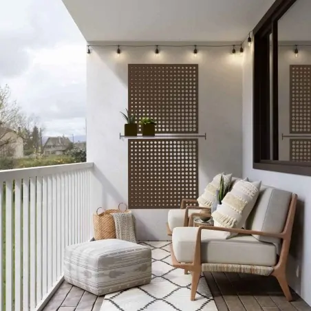 PP Moon trellis 100 x 100cm brown