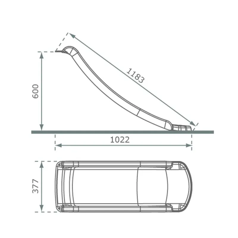 Toba slide 118,3cm - Yellow