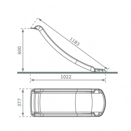 Toba slide 118,3cm - Yellow