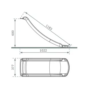 Toba slide 118,3cm - Yellow