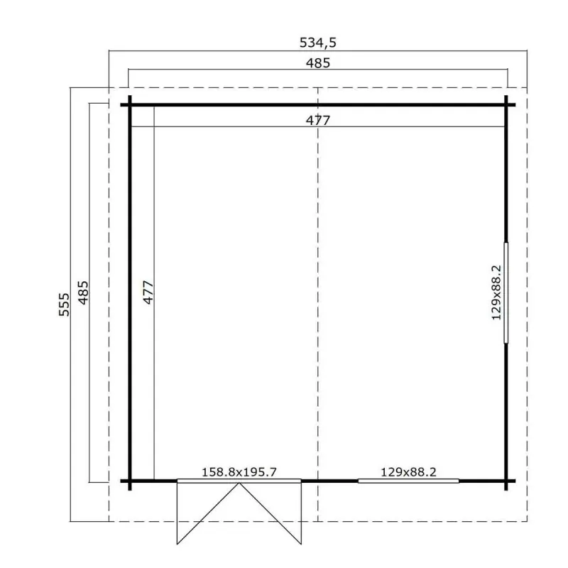 Wooden House Terpsixori 505 x 505cm