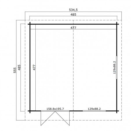 Log house Terpsixori 505 x 505cm