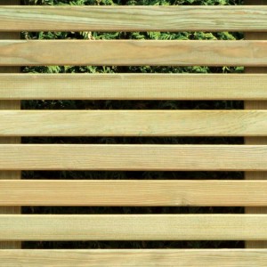 Slatted fence panel