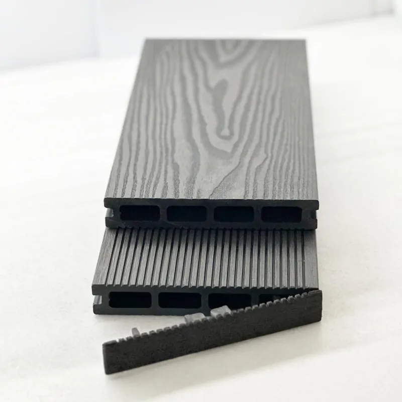 3D WPC decking board 2,5 x 15 x 360cm - dark grey