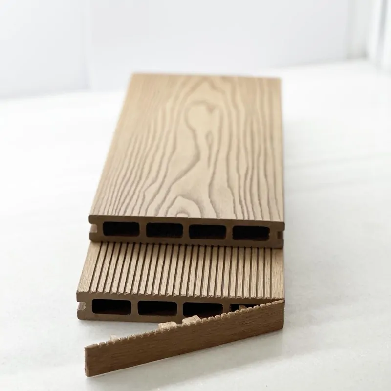 3D WPC decking board 2,5 x 15 x 360cm - light brown