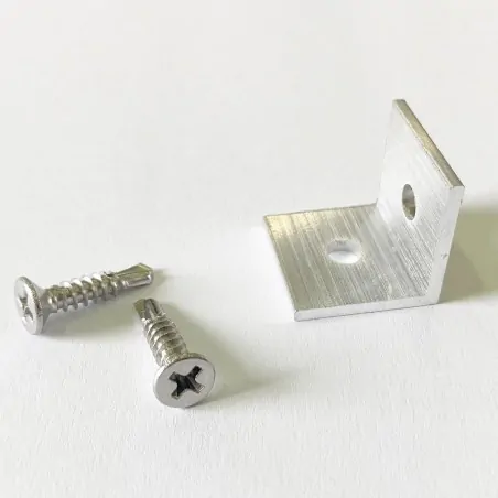 Inox connector with screws - 20x20x20x2mm