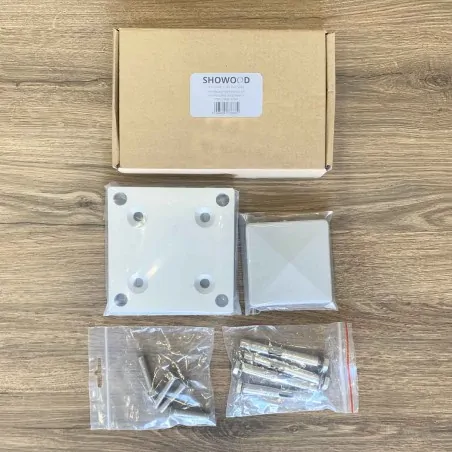 Post cap and base kit for anodized aluminum post