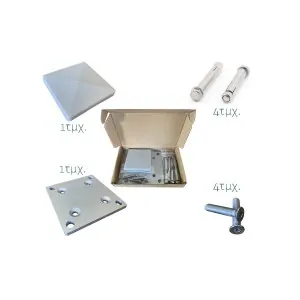 Post cap and base kit for anodized aluminum post
