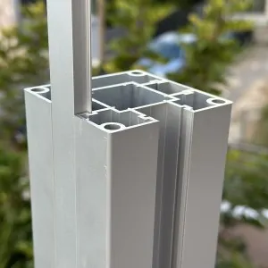 Mat anodized aluminum post  - 7,5 x 7,5 x 180cm