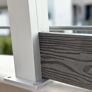 Post cap and base kit for anodized aluminum post