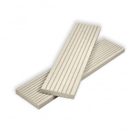 WPC fascial board 1,2 x 7,2 x 390cm | white/beige