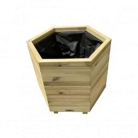 Wooden hexagonal planter 56(h) x Φ65cm