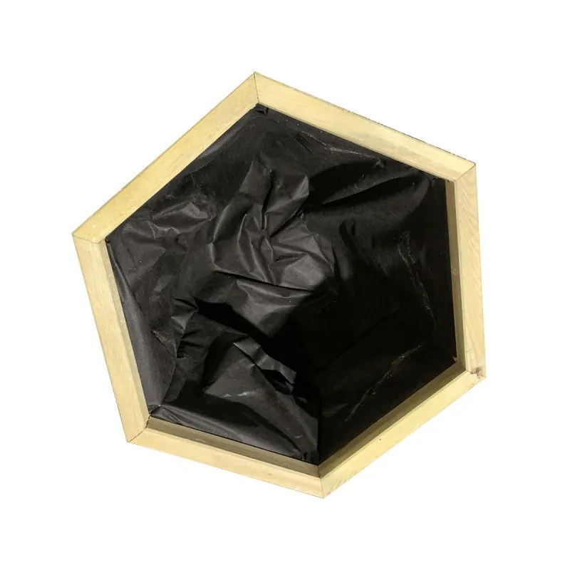 Wooden hexagonal planter 56(h) x Φ65cm