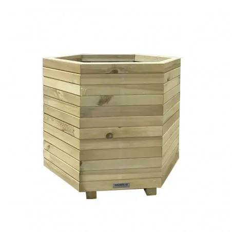 Wooden hexagonal planter 56(h) x Φ65cm