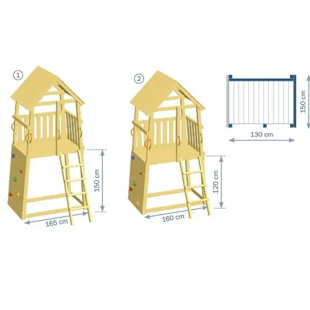 Belvedere Tower - slide height 120cm