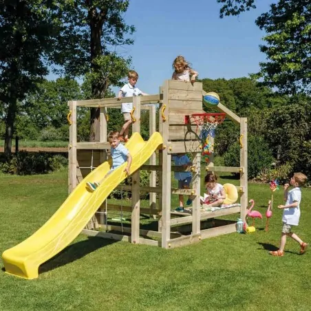 Ξύλινος πύργος Crossfit Πύργος Crossfit με ύψος τσουλήθρας 150εκ.