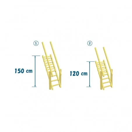 Wooden playground steps STEPS - 150cm set