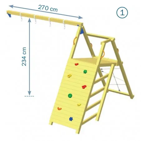 Ξύλινη προέκταση Challenger ΚΟΥΝΙΑ ΠΡΟΕΚΤΑΣΗ CHALLENGER - 2,40εκ. set