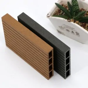 WPC striped fencing board 2 x 12 x 360cm - dark grey