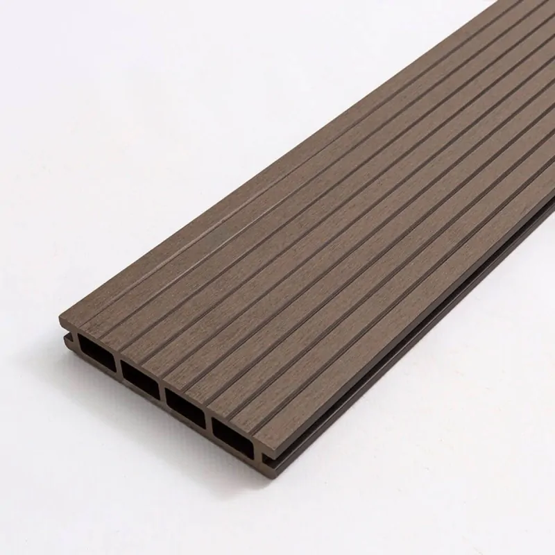 Striped WPC decking board 2,4 x 14,6 x 360cm - brown