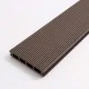 Striped WPC decking board 2,4 x 14,6 x 360cm - brown