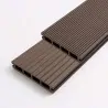 Striped WPC decking board 2,4 x 14,6 x 360cm - brown