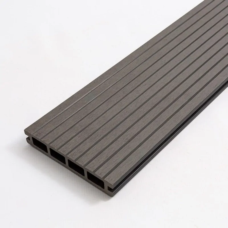 Striped WPC decking board 2,4 x 14,6 x 360cm - dark grey