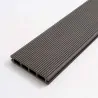 Striped WPC decking board 2,4 x 14,6 x 360cm - dark grey