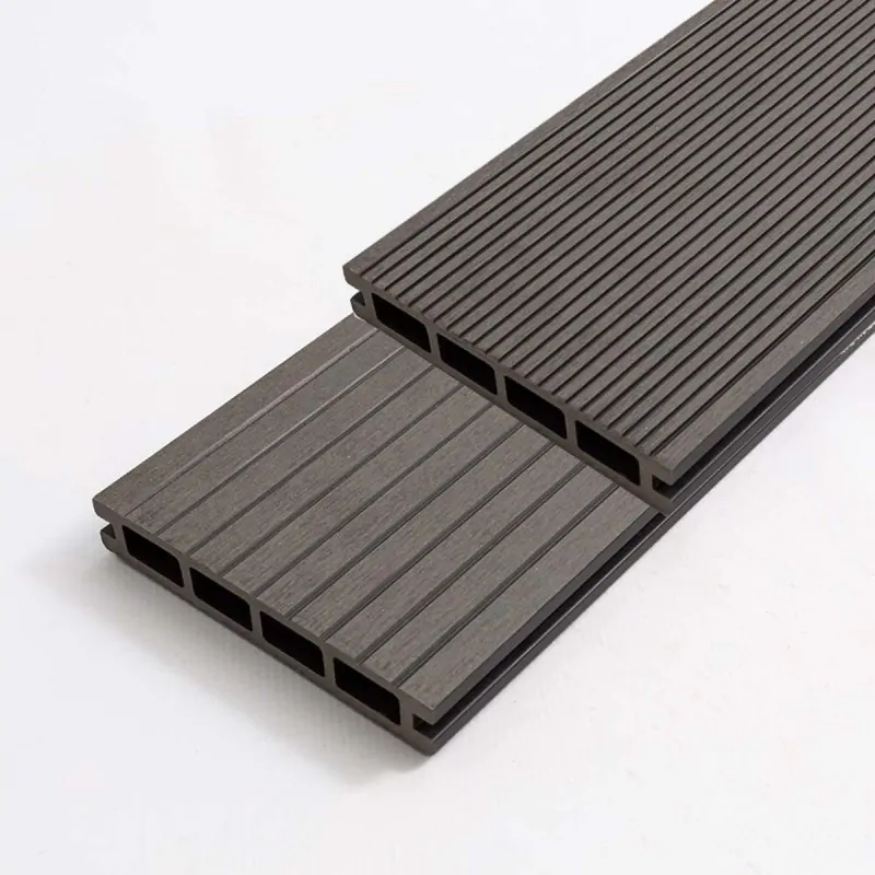 Striped WPC decking board 2,4 x 14,6 x 360cm - dark grey