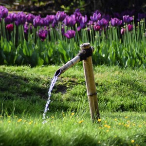 Decorative natural bamboo poles