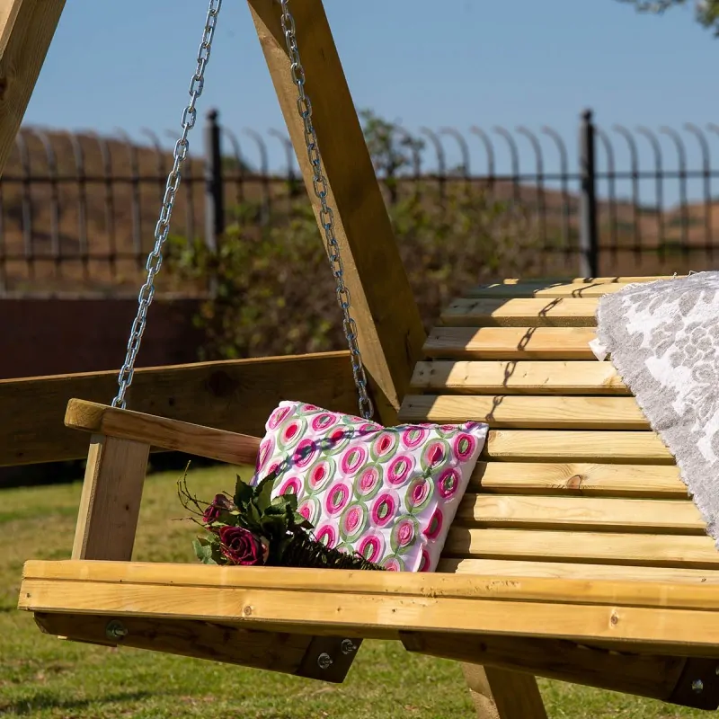 3-Seater Outdoor Wooden Swing