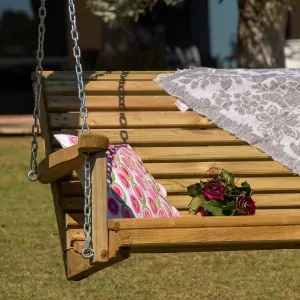 3-Seater Outdoor Wooden Swing