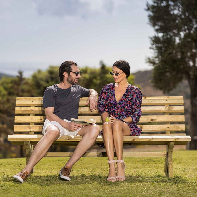 Wooden garden bench