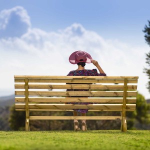 Wooden garden bench