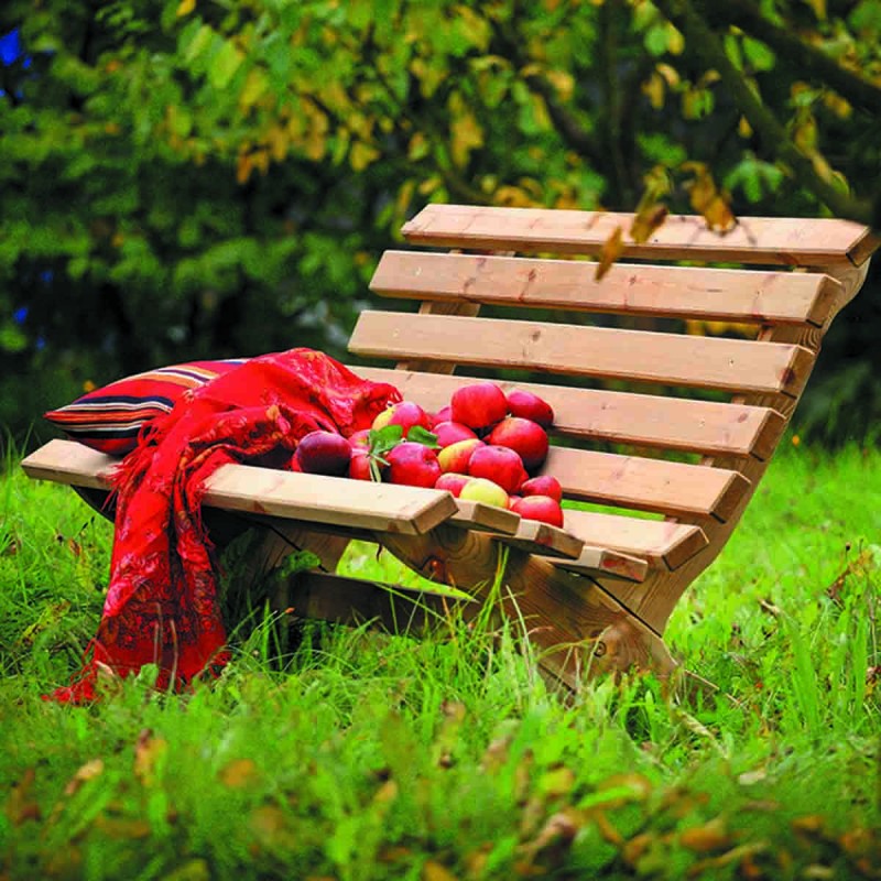 Wooden garden bench