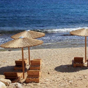 Beach umbrella by reed cane