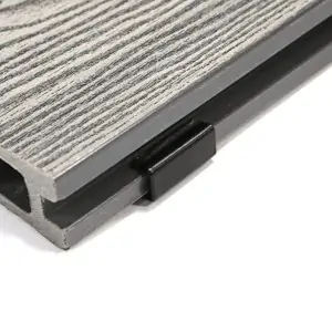 Starting clip for WPC deck black stainless