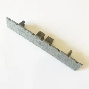 WPC striped ending caps 2,4 x 14,6cm - light grey