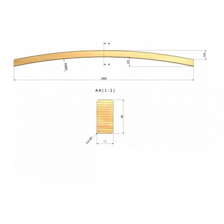 Timber arch 4,5 x 9 x 240cm