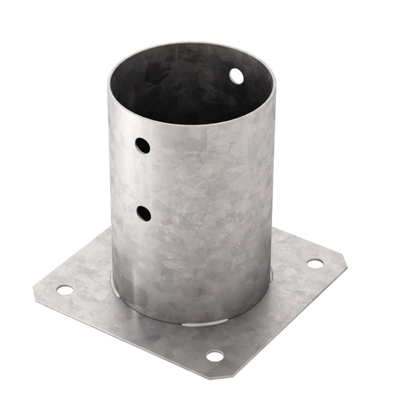 round post base with baseplate